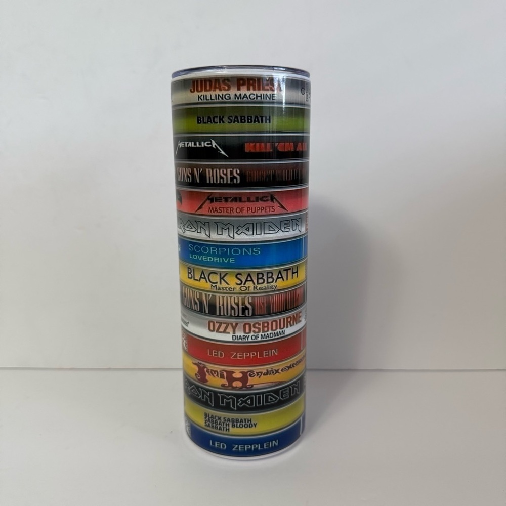 Rock Bands Cassette Tape Collection 20oz Skinny Tumbler - Picture 2 of 4